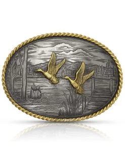 Montana Silversmiths Women's On The Banks With Ducks Belt Buckle