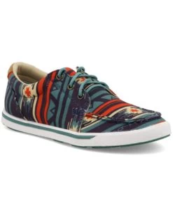 Wrangler Footwear Retro Women's Navy Southwestern Shoes - Moc Toe -Women - Western Cowboy 2000356811 900 P1