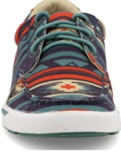 Wrangler Footwear Retro Women's Navy Southwestern Shoes - Moc Toe -Women - Western Cowboy 2000356811 900 P4