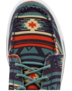 Wrangler Footwear Retro Women's Navy Southwestern Shoes - Moc Toe -Women - Western Cowboy 2000356811 900 P6