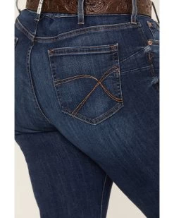 Ariat Women's Mid Rise Dark Wash Candace Straight Jeans - Plus