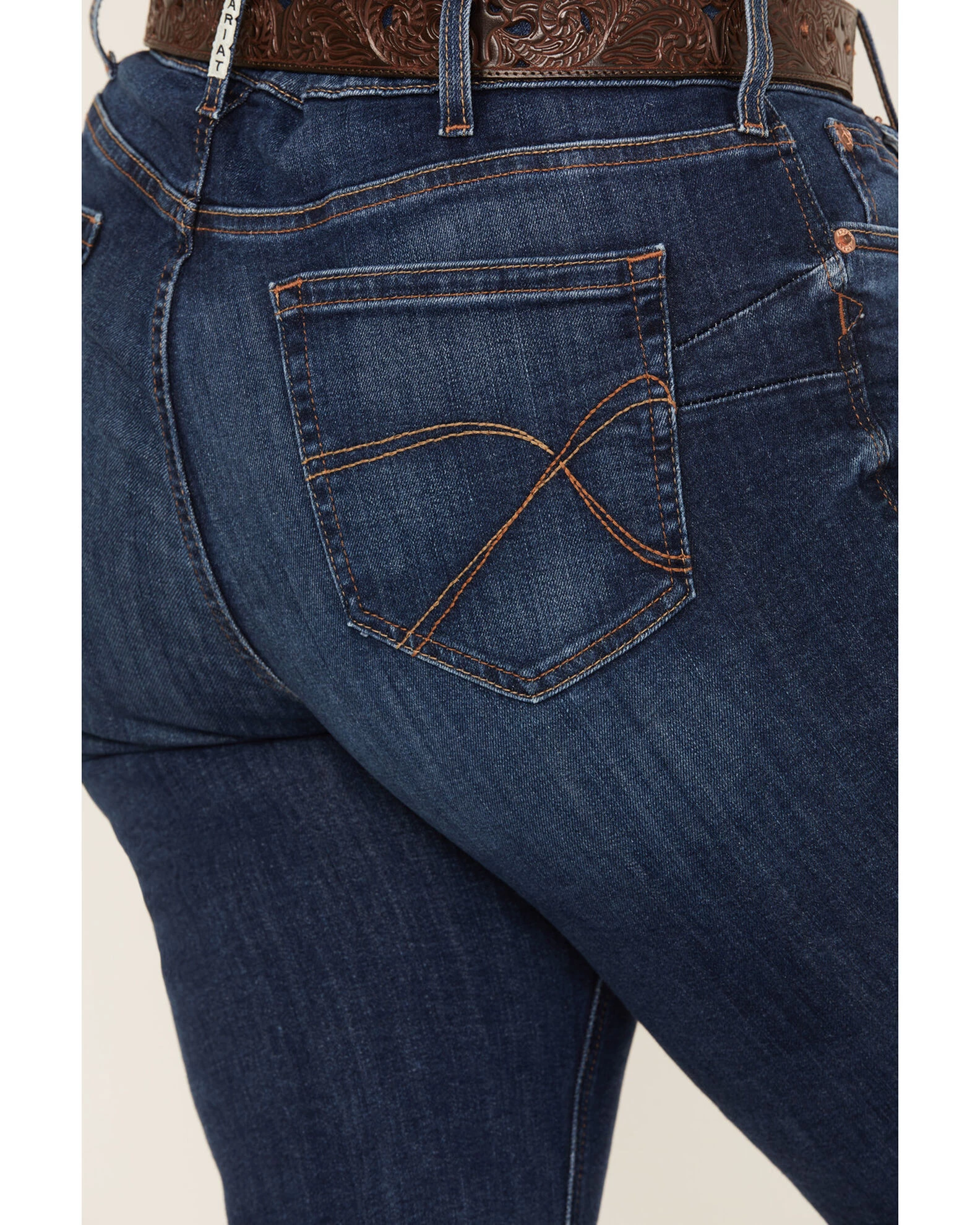 Ariat Women's Mid Rise Dark Wash Candace Straight Jeans - Plus 1 Ariat Women's Mid Rise Dark Wash Candace Straight Jeans - Plus