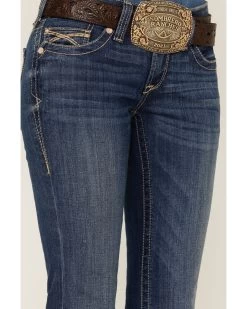 Ariat Women's R.E.A.L Mid Rise Arrow Fit Virginia Bootcut Jeans -Women - Western Cowboy 2000357678 400 P2