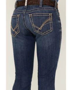 Ariat Women's R.E.A.L Mid Rise Arrow Fit Virginia Bootcut Jeans -Women - Western Cowboy 2000357678 400 P4