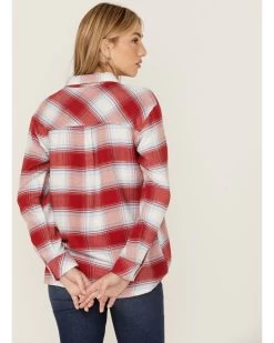 Idyllwind Women's Sycamore Ridge Plaid Print Relaxed Flannel Pearl Snap Shirt 8 Idyllwind Women's Sycamore Ridge Plaid Print Relaxed Flannel Pearl Snap Shirt -Women - Western Cowboy 2000359160 644 P4