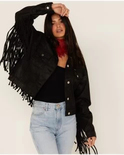 Wrangler X Women's Fringe Denim Jacket