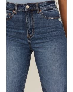 Daze Women's Pleaser High Rise Wide Ankle Jeans