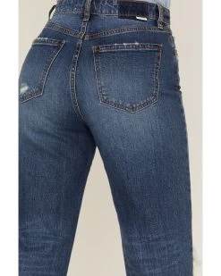 Daze Women's Pleaser High Rise Wide Ankle Jeans -Women - Western Cowboy 2000360642 400 P4