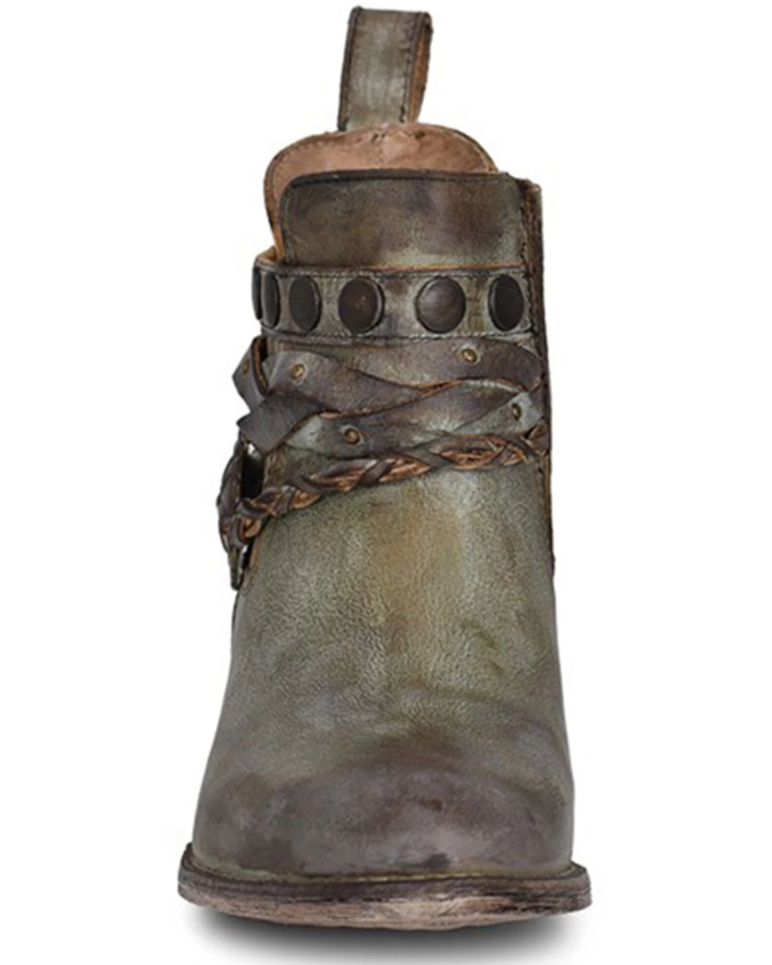 Circle G Women's Moss Zipper Harness Fashion Booties - Round Toe 3 Circle G Women's Moss Zipper Harness Fashion Booties - Round Toe - Image 3