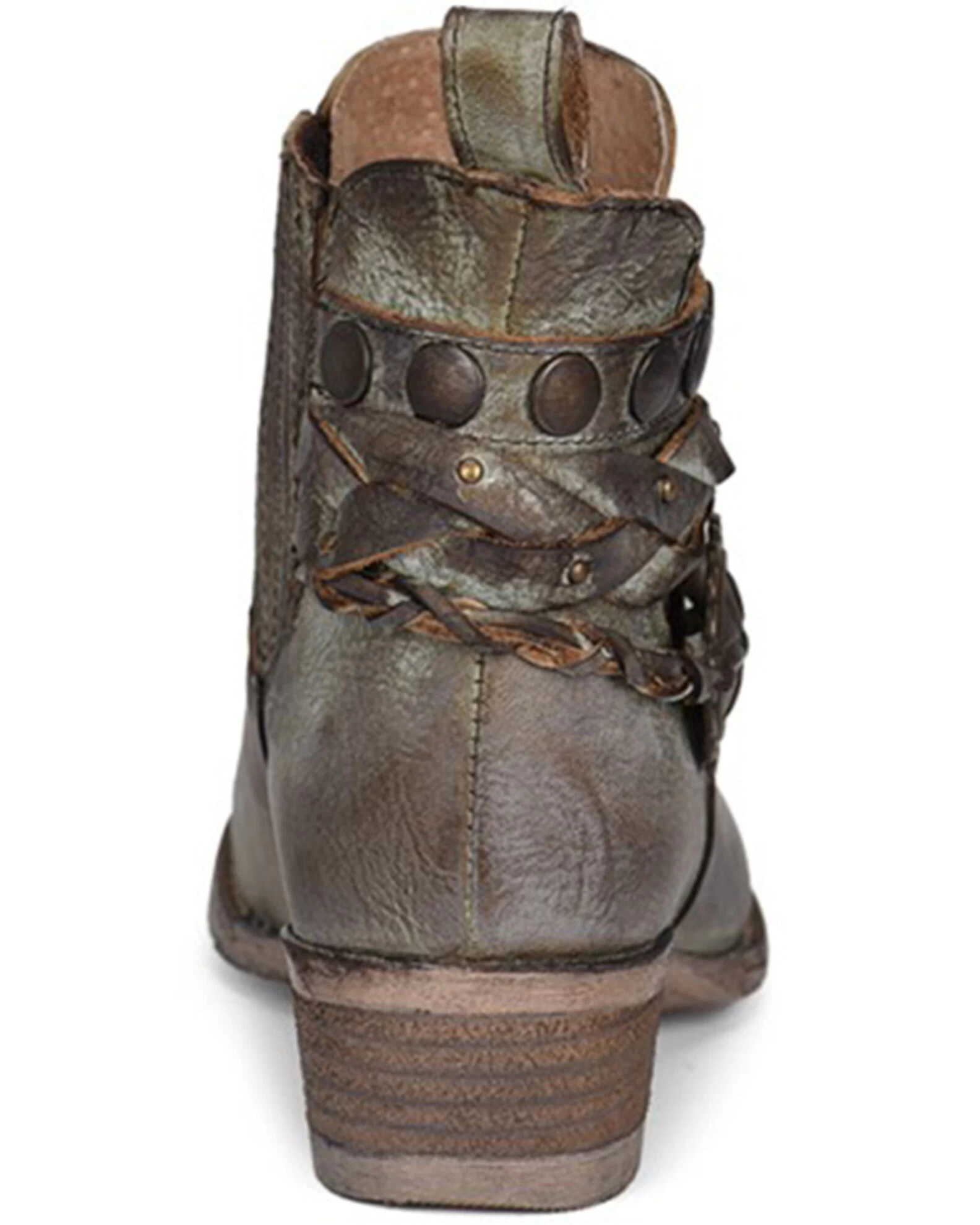 Circle G Women's Moss Zipper Harness Fashion Booties - Round Toe 1 Circle G Women's Moss Zipper Harness Fashion Booties - Round Toe