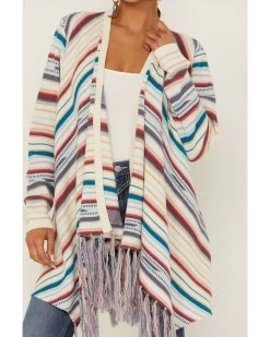 Tasha Polizzi Women's Ines Rissani Serape Fringe Cardigan Sweater -Women - Western Cowboy 2000362882 103 P3