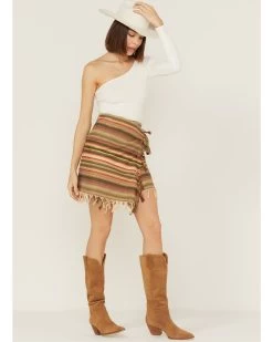 Tasha Polizzi Women's Monument Valley Serape Wrap Fringe Skirt -Women - Western Cowboy 2000362888 900 P1