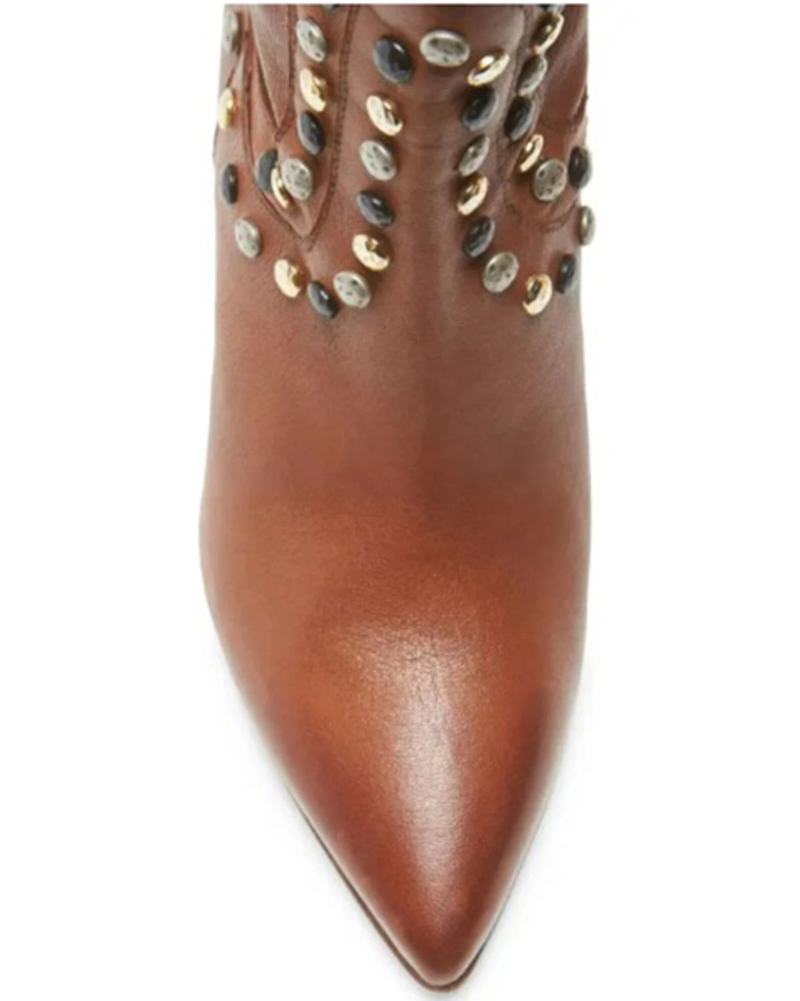 Free People Women's Dakota Heel Studded Leather Western Boots - Pointed Toe 2 Free People Women's Dakota Heel Studded Leather Western Boots - Pointed Toe - Image 2