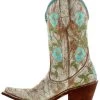 Liberty Black Women's Nina Rose Embroidered Western Boot - Round Toe