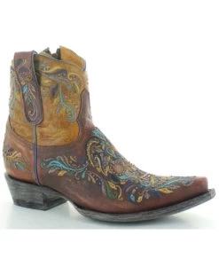 Old Gringo Women's Dulce Calavera Embroidered Cowhide Leather Western Fashion Booties - Snip Toe -Women - Western Cowboy 2000364140 235 P1