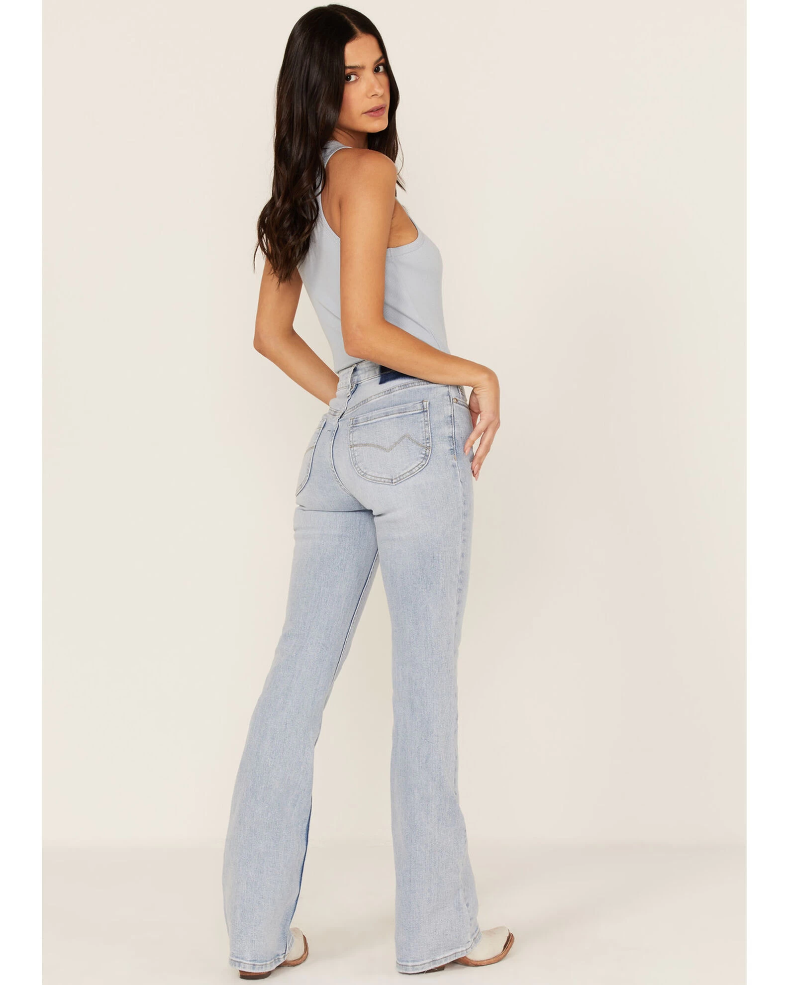 Cleo + Wolf Women's South Coast High Rise Light Wash Stretch Bootcut Jeans 3 Cleo + Wolf Women's South Coast High Rise Light Wash Stretch Bootcut Jeans - Image 3