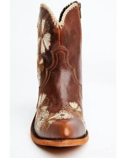 Liberty Black Women's Loren Tonal Floral Embroidered Western Fashion Booties - Medium Toe -Women - Western Cowboy 2000366554 200 P4