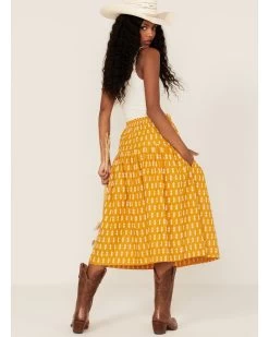 Stetson Women's Southwestern Embroidered Prairie Style Midi Skirt -Women - Western Cowboy 2000366894 700 P3