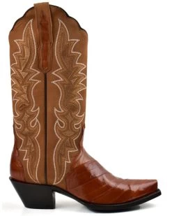 Dan Post Women's Eel Peanut Exotic Western Boot - Snip Toe -Women - Western Cowboy 2000367478 200 P2