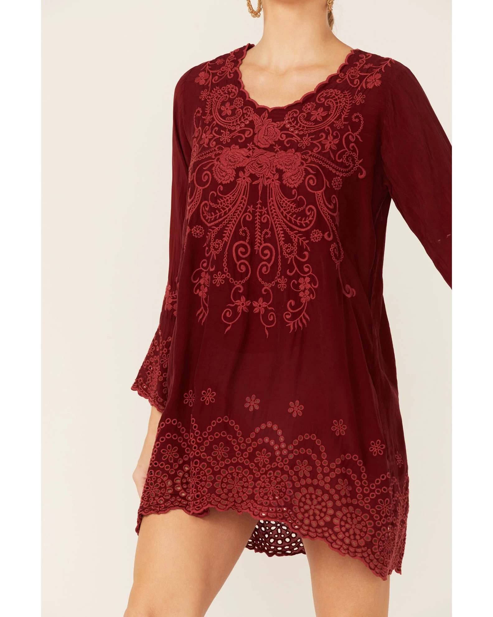 Johnny Was Women's Garnet Rhine Long Sleeve Tunic Dress 3 Johnny Was Women's Garnet Rhine Long Sleeve Tunic Dress - Image 3
