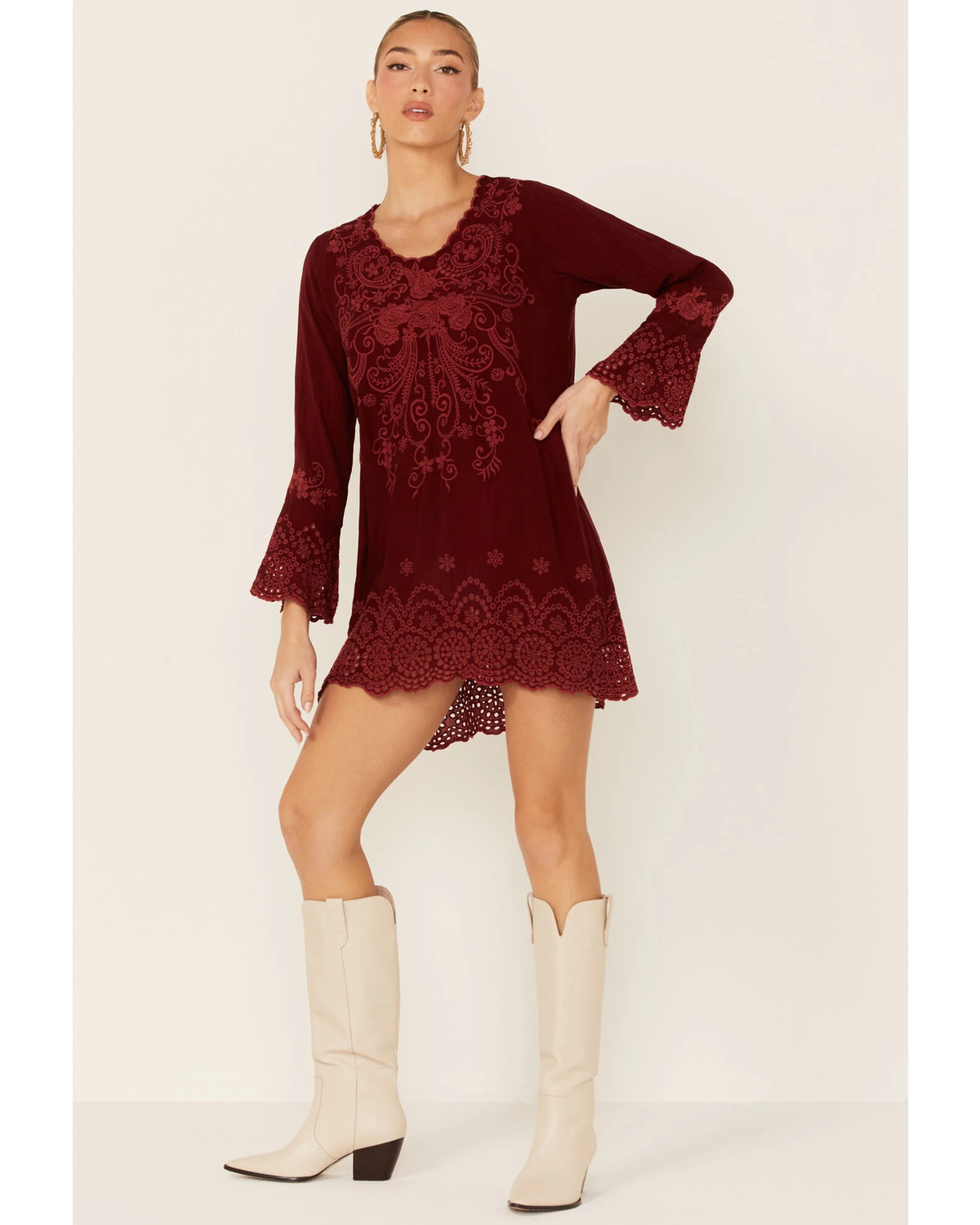 Johnny Was Women's Garnet Rhine Long Sleeve Tunic Dress 2 Johnny Was Women's Garnet Rhine Long Sleeve Tunic Dress - Image 2
