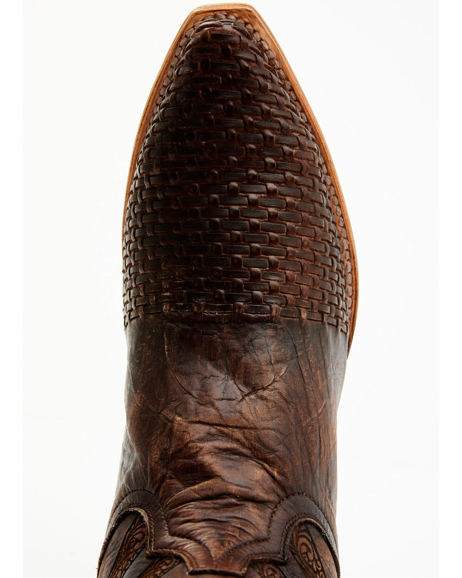Dan Post Men's Embossed Star & Studded Basketweave Western Leather Boots - Snip Toe 6 Dan Post Men's Embossed Star & Studded Basketweave Western Leather Boots - Snip Toe - Image 6