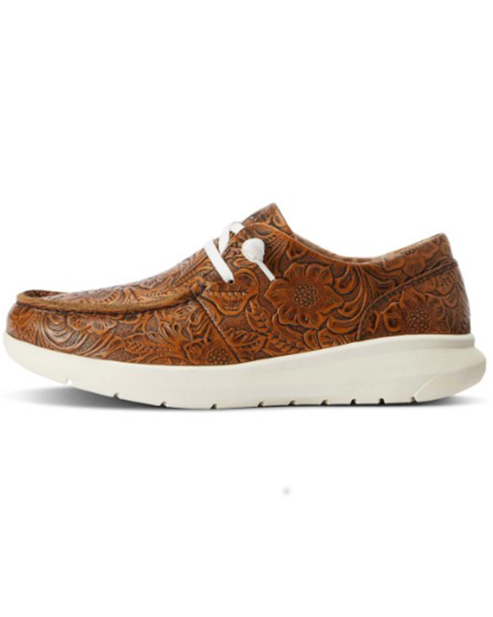 Ariat Women's Floral Embossed Casual Hilo Shoe - Moc Toe 3 Ariat Women's Floral Embossed Casual Hilo Shoe - Moc Toe - Image 3