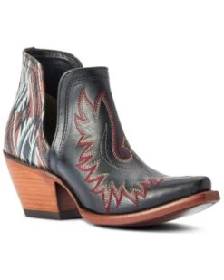 Ariat Women's Dixon Chimayo Cash Roja New Mexico Print Western Booties - Snip Toe -Women - Western Cowboy 2000372411 001 P1