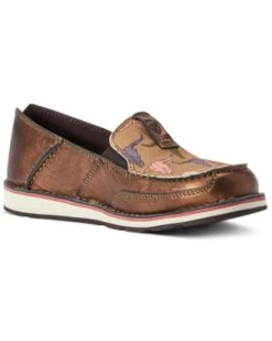 Ariat Women's Metallic Steerhead Print Casual Slip-On Cruiser - Moc Toe 8 Ariat Women's Metallic Steerhead Print Casual Slip-On Cruiser - Moc Toe -Women - Western Cowboy 2000372419 650 P1