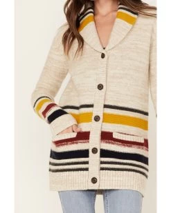Pendleton Women's Striped Knit Cardigan Sweater -Women - Western Cowboy 2000374177 103 P3