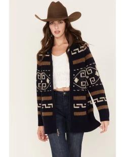 Pendleton Women's Westerley Mixed Print Long Cardigan Sweater -Women - Western Cowboy 2000374236 907 P1