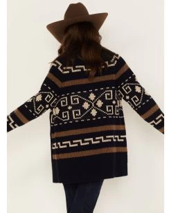 Pendleton Women's Westerley Mixed Print Long Cardigan Sweater