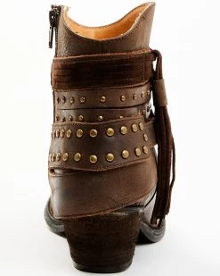 Shyanne Women's Sevilla Buckle Fringe Western Booties - Round Toe -Women - Western Cowboy 2000374981 200 P5