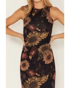 Cleo + Wolf Women's Sheer Floral Print Tank Dress -Women - Western Cowboy 2000375137 001 P3