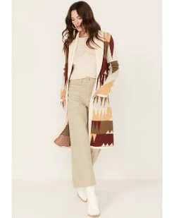 Shyanne Women's Geo Print Duster Cardigan -Women - Western Cowboy 2000375282 103 P2