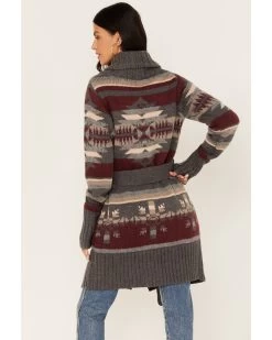 Stetson Women's Southwestern Knit Long Cardigan Sweater -Women - Western Cowboy 2000378251 020 P4