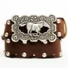 Tasha Polizzi Women's Gallup Studded Horse & Floral Buckle Belt
