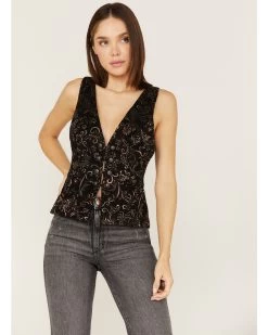 Shyanne Women's Brocade Vest -Women - Western Cowboy 2000380622 001 P1