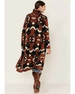 Shyanne Women's Southwestern Eyelash Knit Duster