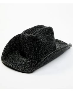 Wonderwest Women's Black Rhinestone Western Hat 5 Wonderwest Women's Black Rhinestone Western Hat -Women - Western Cowboy 2000380891 001 P1
