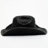 Wonderwest Women's Black Rhinestone Western Hat