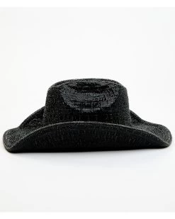 Wonderwest Women's Black Rhinestone Western Hat