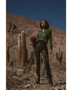 Wonderwest Women's Leather Fringe Pants -Women - Western Cowboy 2000382473 001 P1