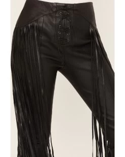 Wonderwest Women's Leather Fringe Pants -Women - Western Cowboy 2000382473 001 P3