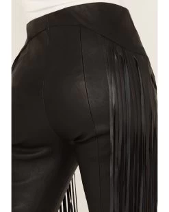 Wonderwest Women's Leather Fringe Pants