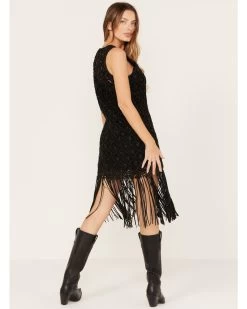 Wonderwest Women's Fringe Hem Mini Dress -Women - Western Cowboy 2000382478 001 P5