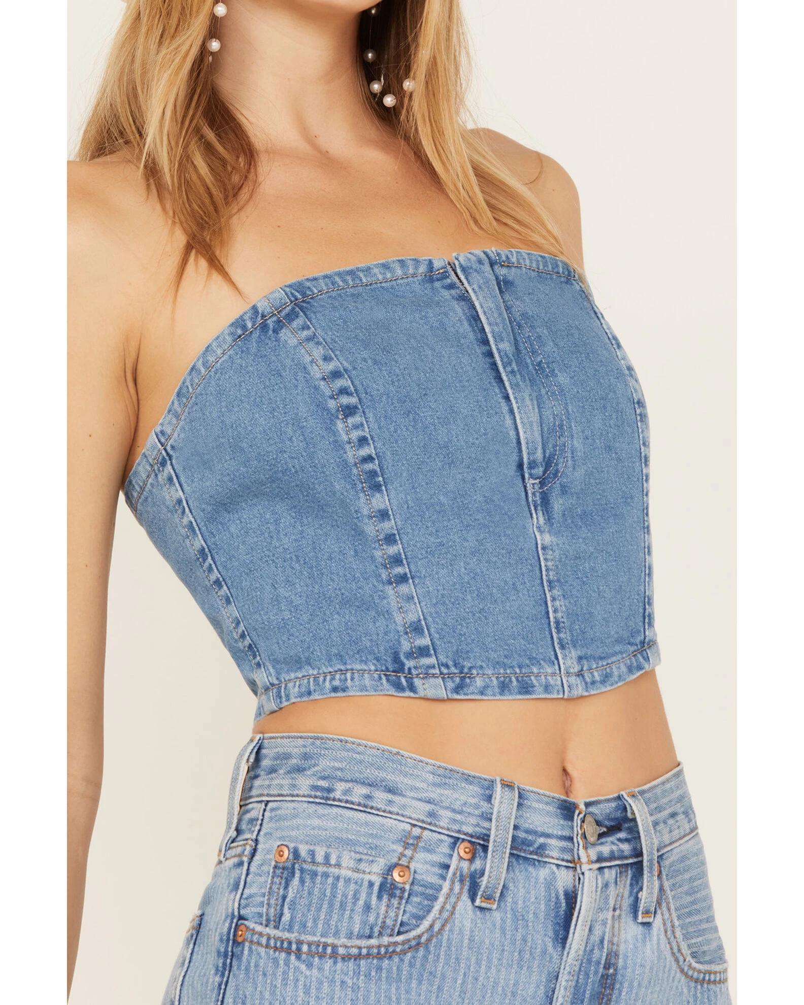 Wrangler Women's Denim Bustier 4 Wrangler Women's Denim Bustier - Image 4
