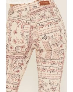 Shyanne Women's High Rise Paisley Americana Print Flare Jeans 6 Shyanne Women's High Rise Paisley Americana Print Flare Jeans -Women - Western Cowboy 2000383713 900 P4