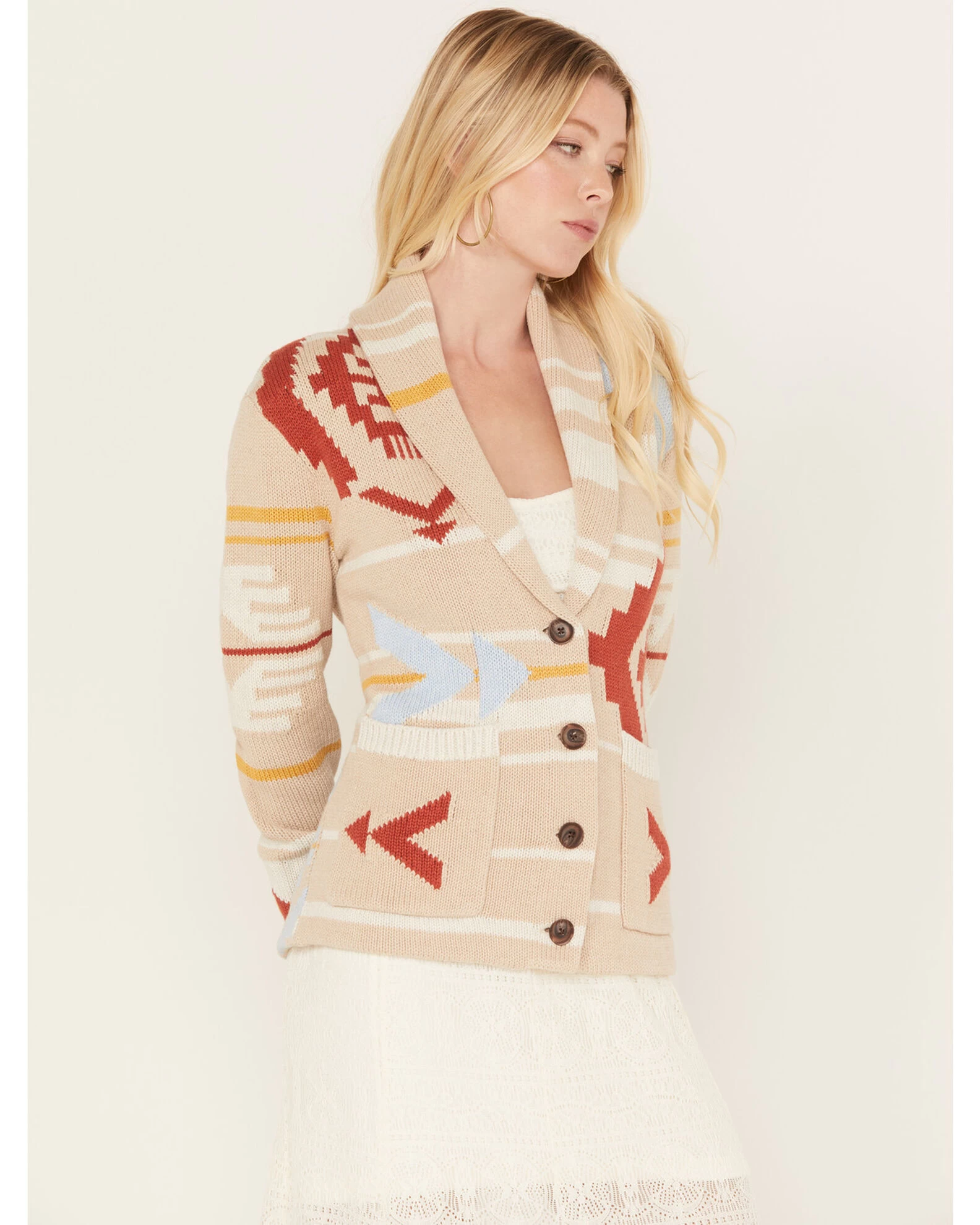 Pendleton Women's Multicolored Print Taos Graphic Cardigan 2 Pendleton Women's Multicolored Print Taos Graphic Cardigan - Image 2