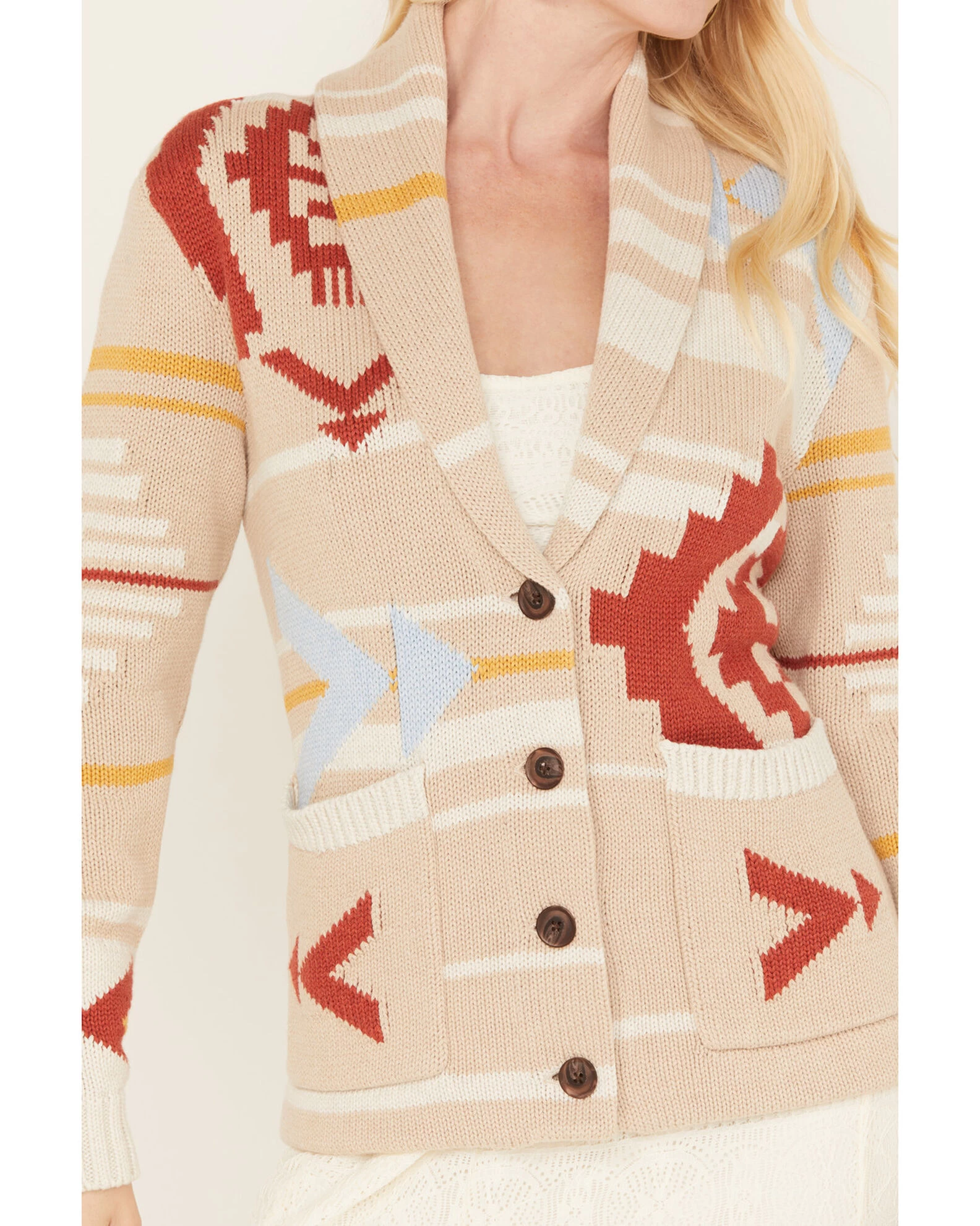 Pendleton Women's Multicolored Print Taos Graphic Cardigan 4 Pendleton Women's Multicolored Print Taos Graphic Cardigan - Image 4